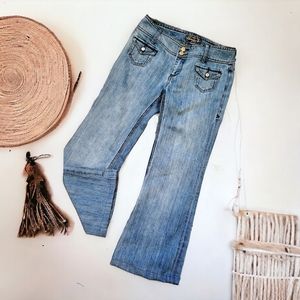 Seven7 cargo pocket wide leg jeans women's size 27 butt lifting jeans